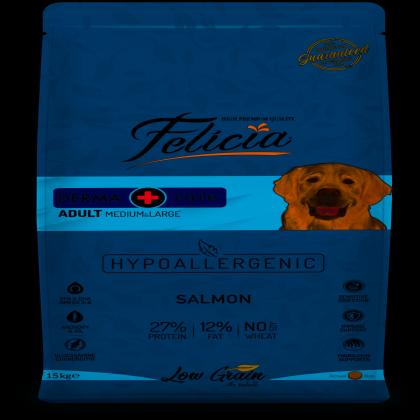 Felicia somonlu yetişkin köpek maması 15 kg